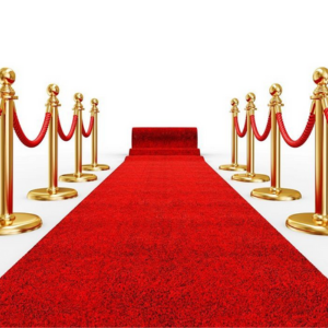 Roter Teppich und Absperrseile