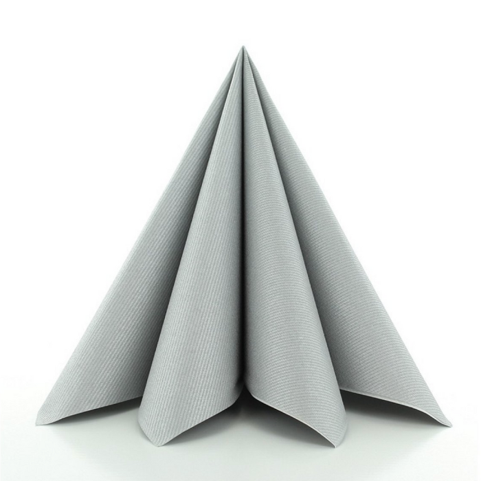 Luxusservietten Silber 12x - 40x40 cm