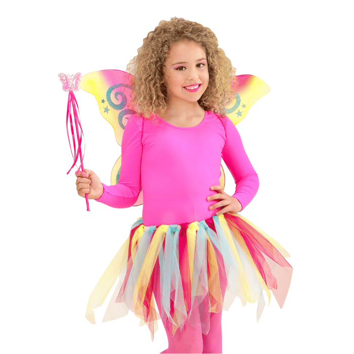 Rosa Feenkostüm für Kinder - 3 Teile