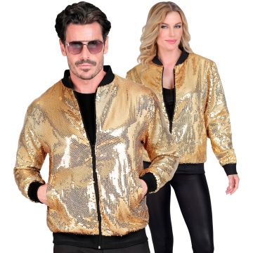 Pailletten-Bomberjacke in Gold