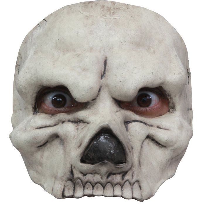 Gruselige weiße Halbskelettmaske