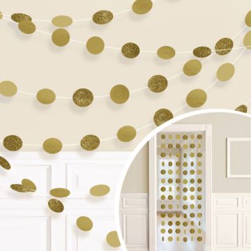 Goldenes Glimmervorhang - 213 cm