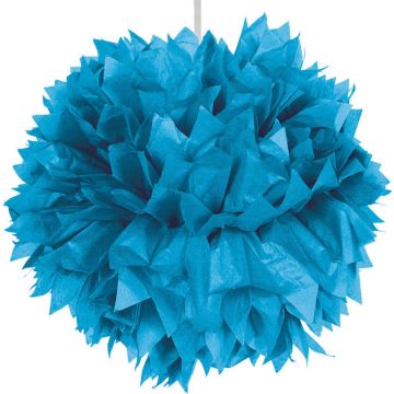 Blaue Pompom - 30 cm