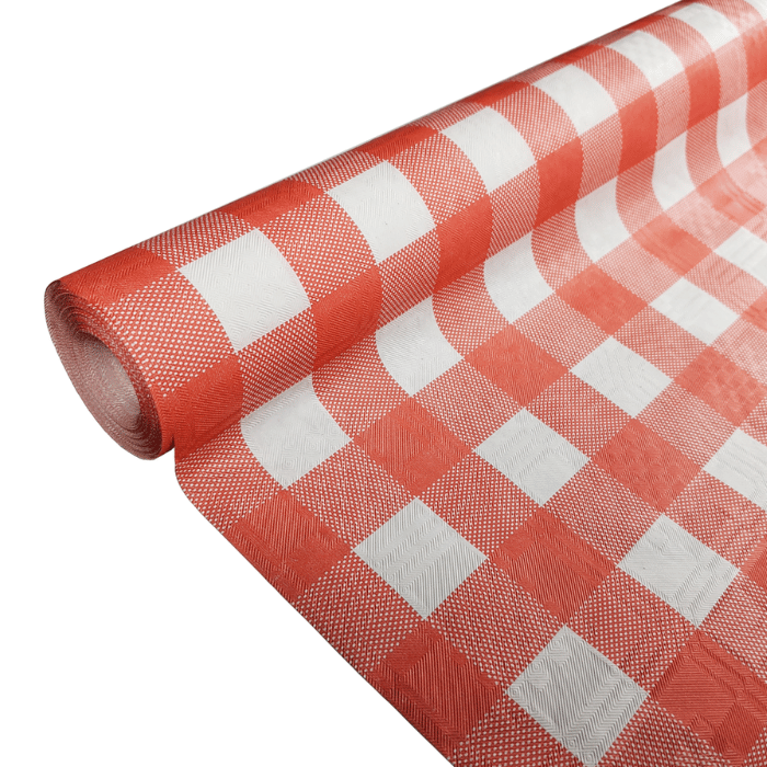 Rot/weiße karierte Tischdecke - 1,19x8 Meter