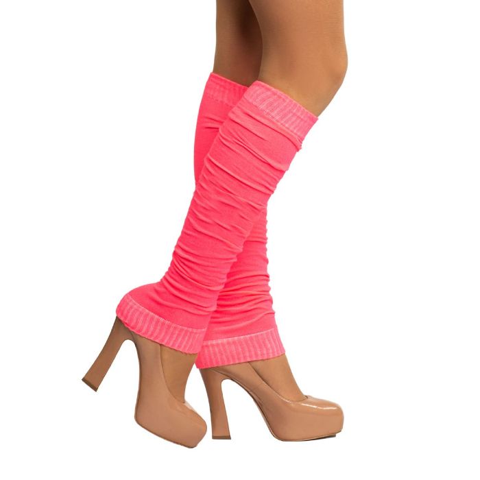 Einheitsgrößige neon Beinwärmer für Damen in Pink