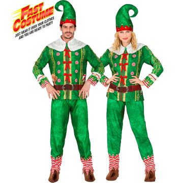 Grünes Weihnachtsmannkostüm für Erwachsene