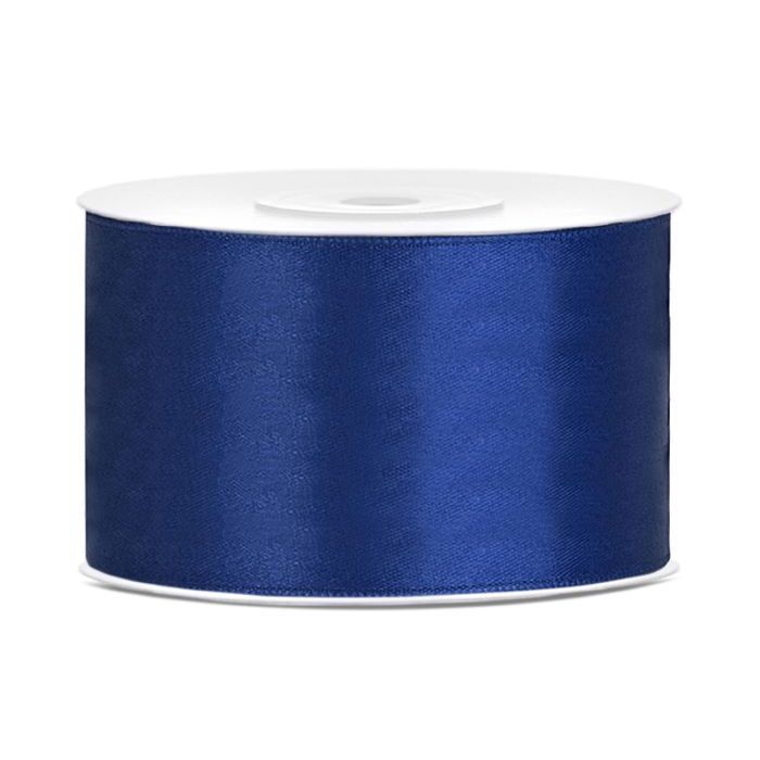 Dunkelblaues Satinband - 38 mm x 25 m