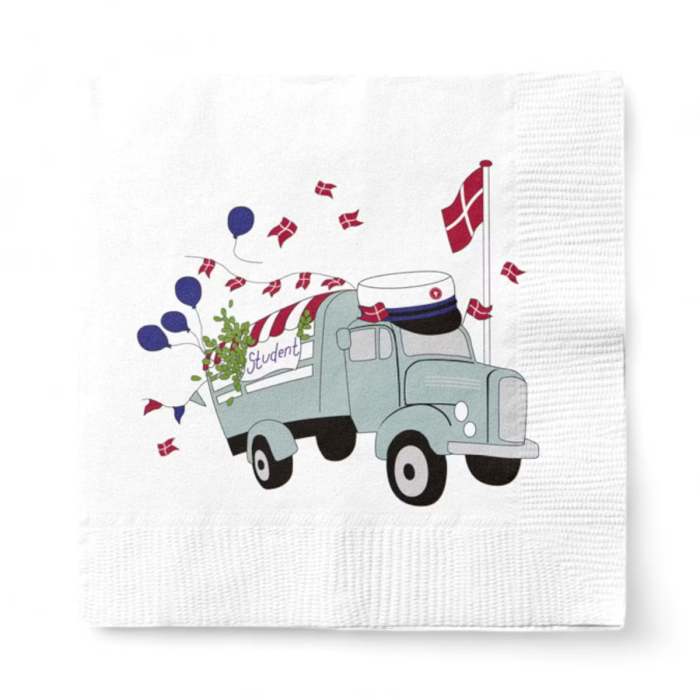 Servietten mit Studentenwagen blaue Student 20x Die Alte Apotheke