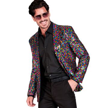 Mehrfarbige Paillettenjacke für Feste