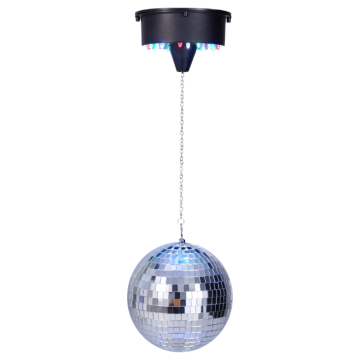 Diskokugel Silber LED 15 cm 