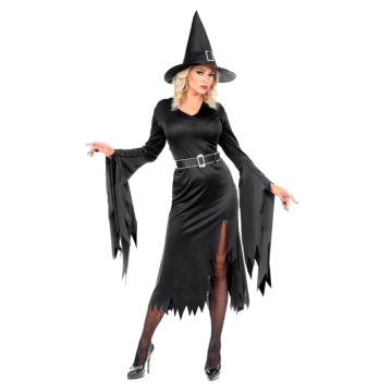 Schwarzes Hexenkostüm für Frauen