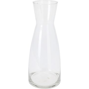 Klare Glaskaraffe 1 Liter Ø 10 x H 25 cm