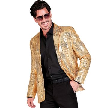 Paillettenjacke für Herren in Gold
