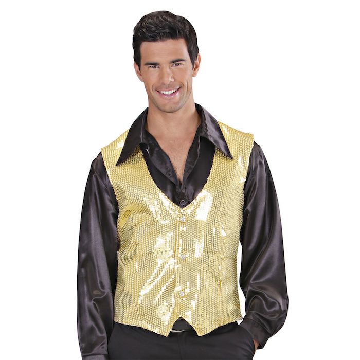 Paillettenweste in Gold