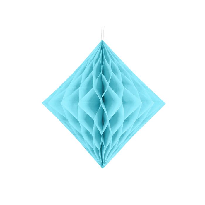 Diamant Honeycomb in Hellblau - 30 cm