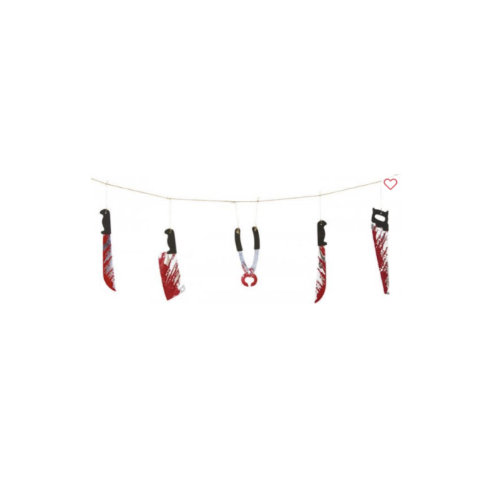 Blutiges Werkzeug Girlande - 4 meter