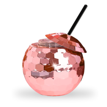 Diskokugel Cocktailglas rosegold - 500 ml