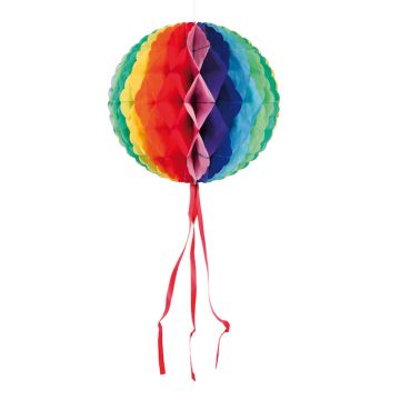 Regenbogen multifarbig runden Honeycomb 3x - 30 cm