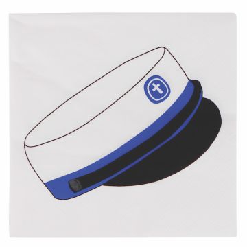 Blauen Studentenmütze Servietten 20x - 33 x 33 cm