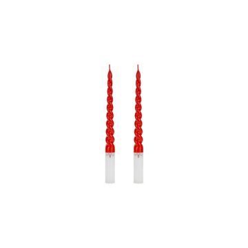 Weihnachtsmann drehende Lichter rot 2x - 25 cm