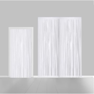 Weißer Glitzer-Vorhang - 100 x 240 cm