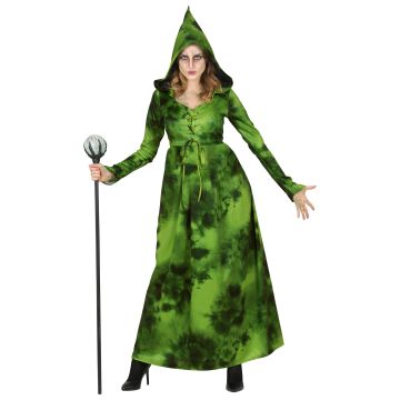 Waldhexe Kleid mit Kapuze für Damen