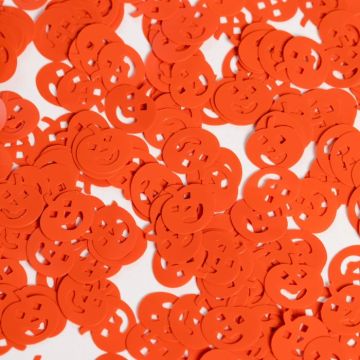 Orangefarbiges Kürbis Tischkonfetti - 14 g