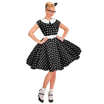 Rock'n'Roll Kostüm für Damen in Schwarz