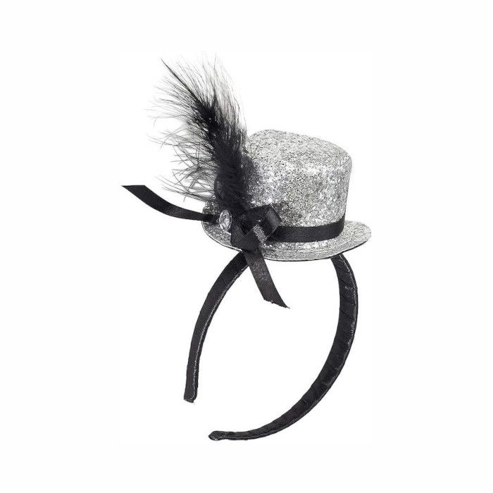 Mini Glitzer Rundzylinder - Silber