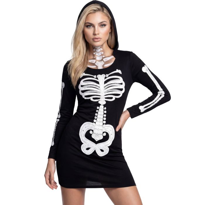 Glamouröses Skelettkleid für Damen