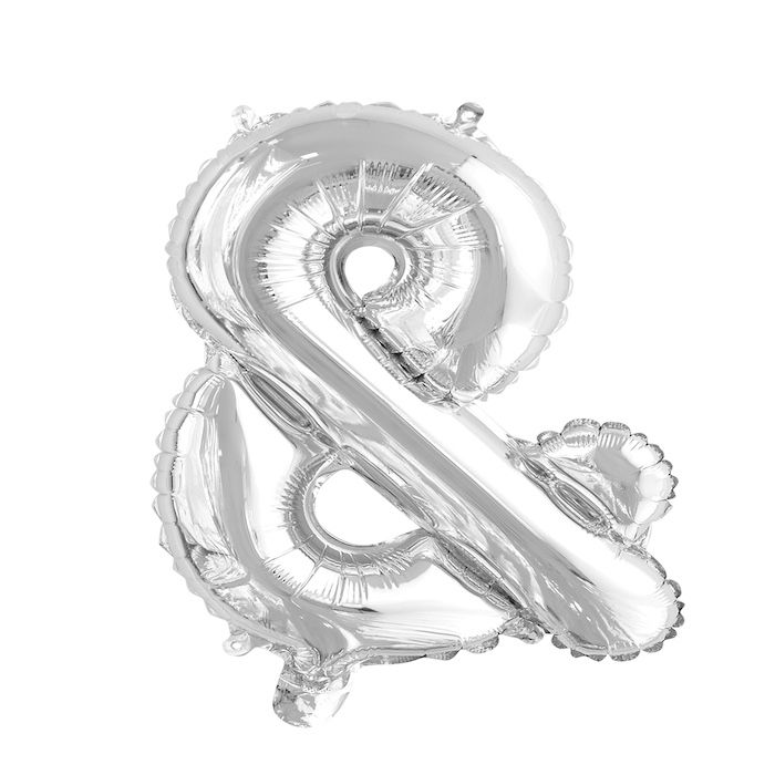 &-Ballon Folie metallisches Silber 41 cm 
