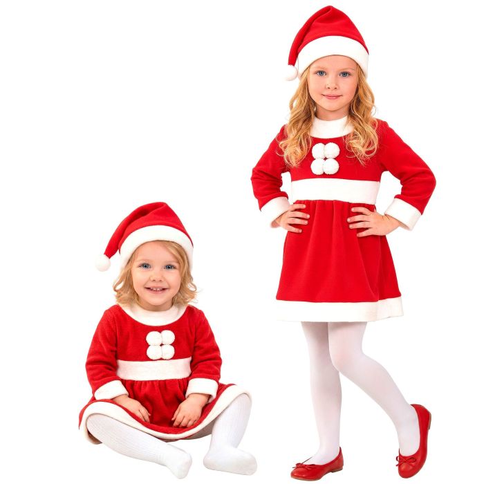 Süßes Weihnachtsmädchen-Kostüm für die Kleinsten