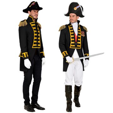 Schwarzer Herren-Parade-Mantel