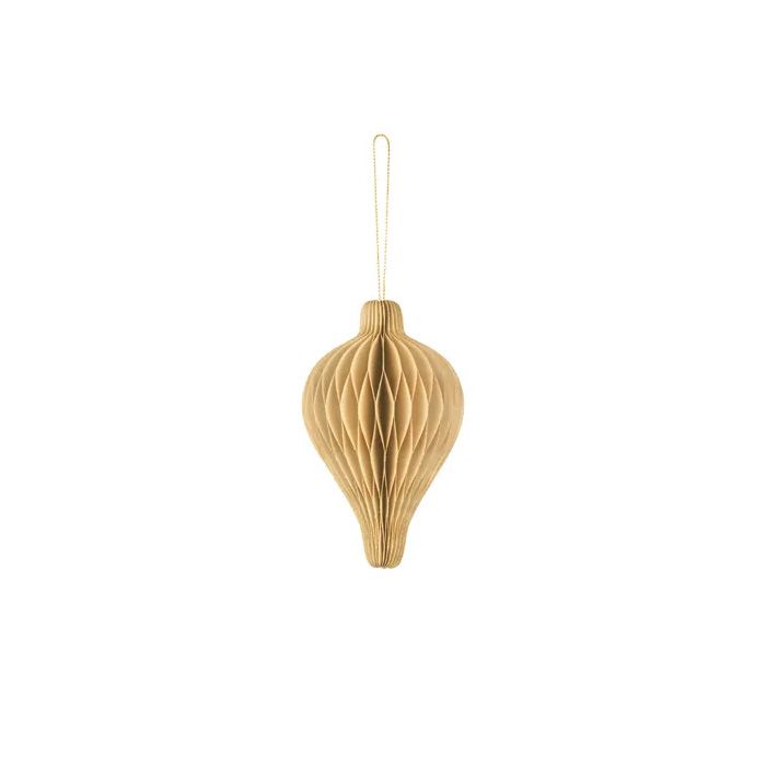 Waben-Dekoration in Beige 12x8 cm