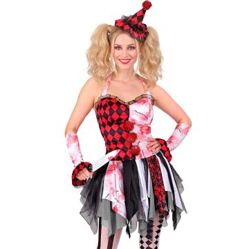 Bösartiges Harlekin-Kleid für Damen