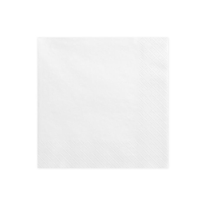 Weiße 3-lagige Servietten 20x - 33 x 33 cm