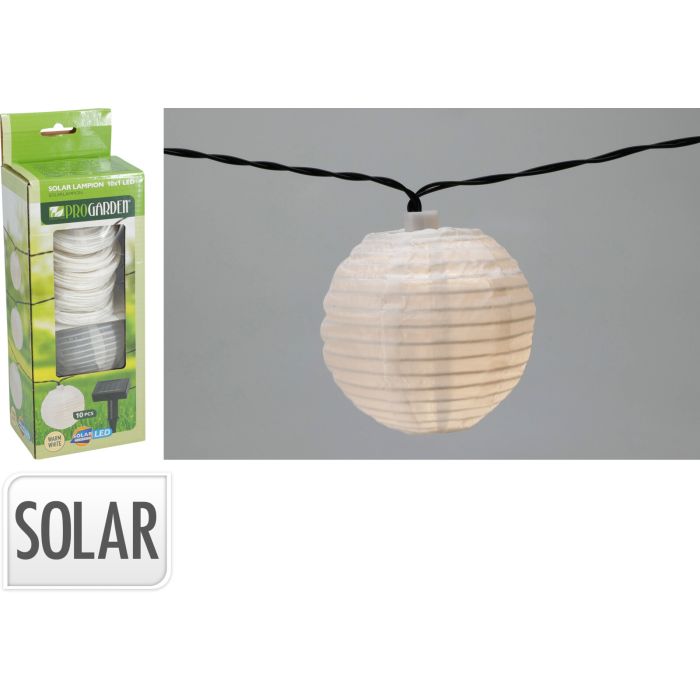 Weiße Solarlaternen 10 Stk. mit warmweißer LED