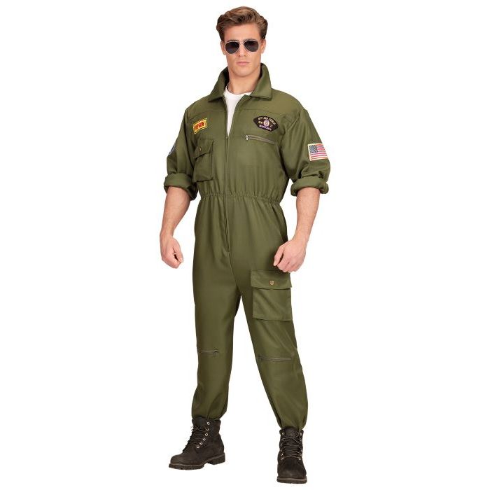 Grüner Jet-Pilot-Overall