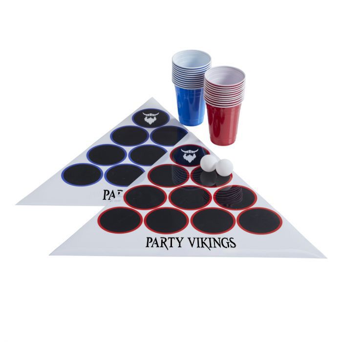 Beer Pong Set PartyVikings - inkl. Tischdecken, Bällen & Bechern