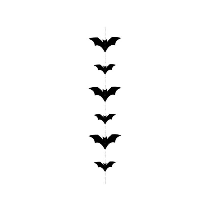 Schwarze Fledermausgirlande - 1,5 Meter