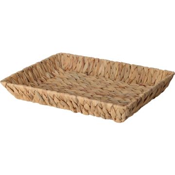Rechteckiger Korb aus Wasserhyazinthe 38x28 cm