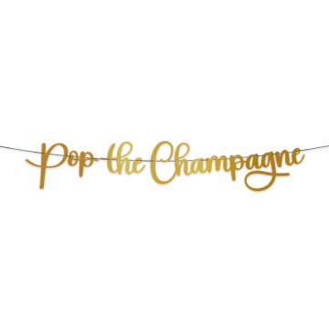 Silvester-Girlande Pop the Champagne - 2 Meter