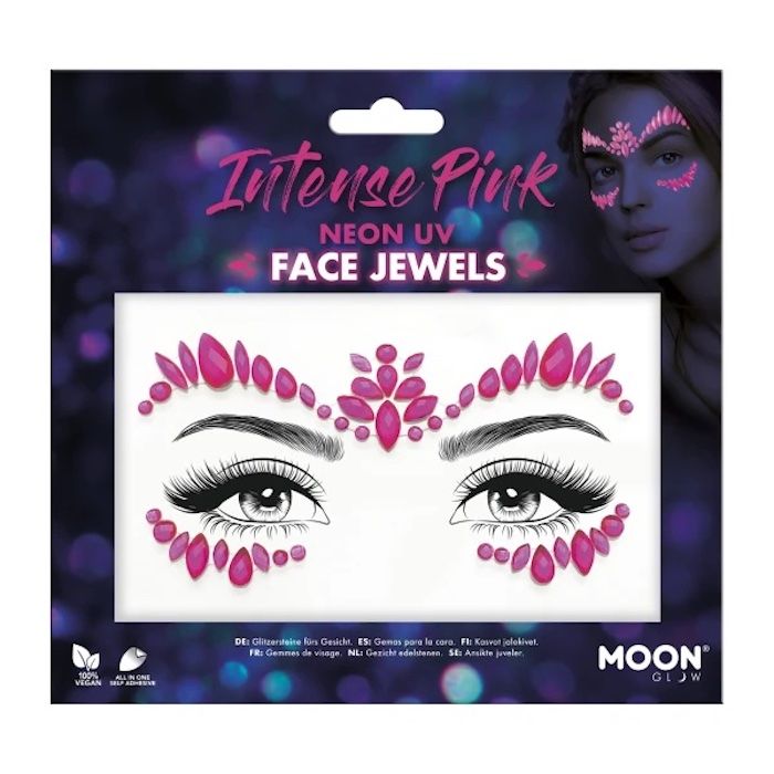 Gesichtsschmuck Neon UV Intens Pink 