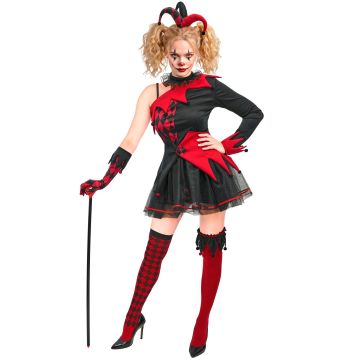 Unglücklicher Joker Kostüm für Damen