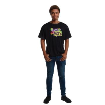 Schwarzes I Love The 90's T-Shirt für Männer