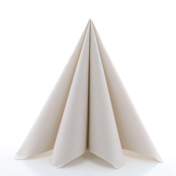Luxuriöse Servietten grau-beige 12x - 40x40 cm