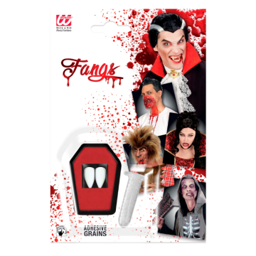 Vampirzähne mit Kleber 