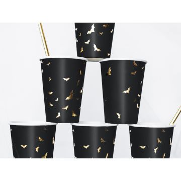 Halloween-Becher Fledermaus 6x
