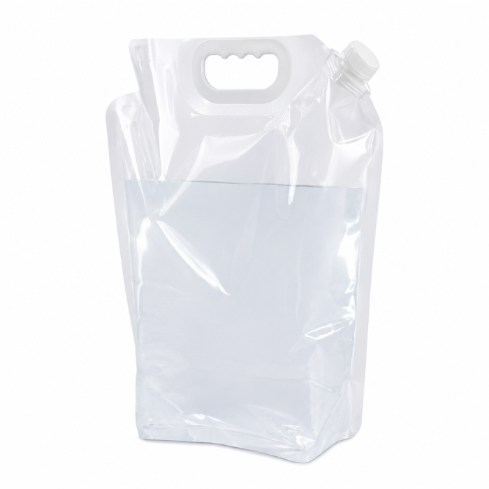 Faltbarer Wasserbeutel 5 Liter transparent