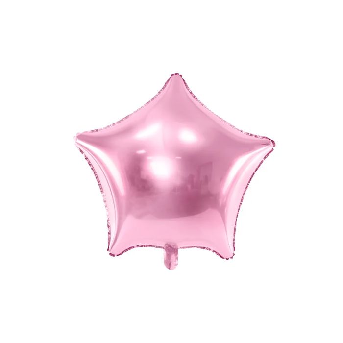 48 cm großer rosa Sternballon aus Folie